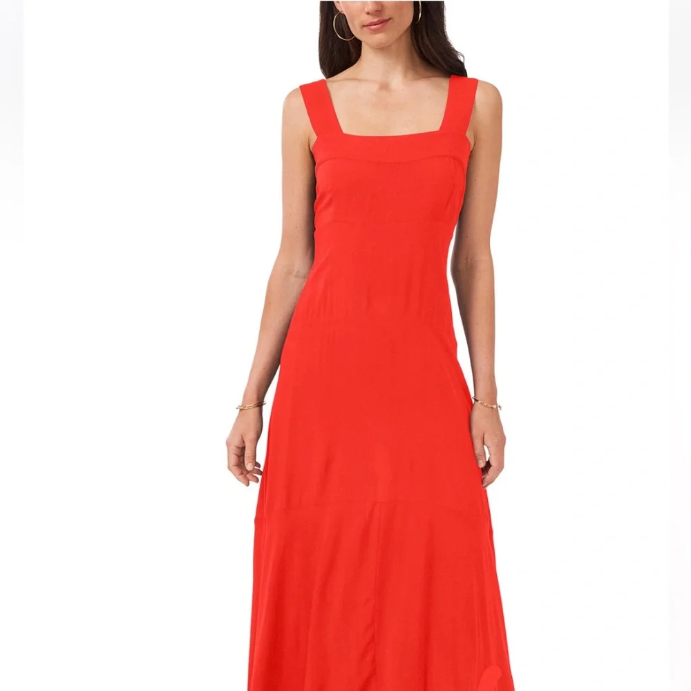 NWT/Vince Camuto Women's Smocked Back Challis Tiered Sleeveless Maxi Dress /SzSm - Picture 3 of 8
